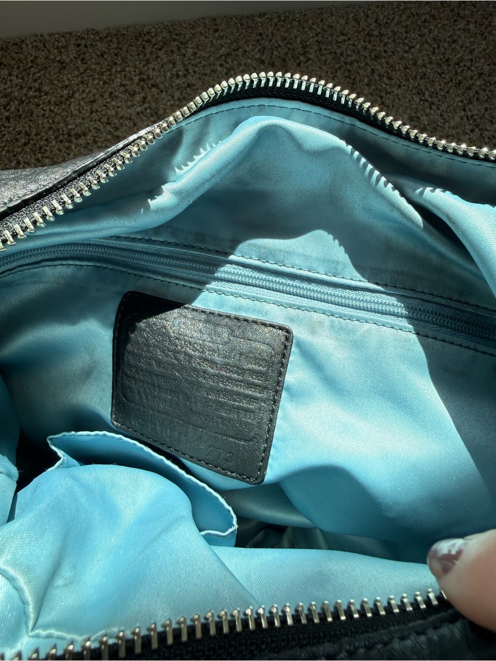 Coach Black Leather Satchel with Silver Hardware - Picture 5 of 9